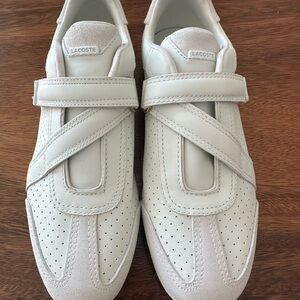 Women’s Lacoste  Hapona Strap Casual White Sneakers Sz 7 Brand New W/o Box